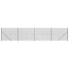 vidaXL antracitszürke drótkerítés illesztőperemmel 1,8 x 10 m (153989) építőanyag