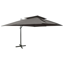 vidaXL antracitszürke dupla tetejű konzolos napernyő 400 x 300 cm kerti bútor