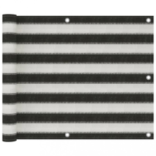 vidaXL Antracitszürke-fehér HDPE erkélynapellenző 75 x 500 cm kerti bútor