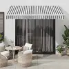 vidaXL Antracitszürke-fehér kézzel kihúzható napellenző 300 x 250 cm