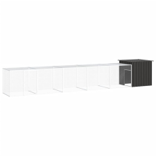 vidaXL antracitszürke horganyzott acél csirkeketrec 600 x 91 x 100 cm haszonállat felszerelés