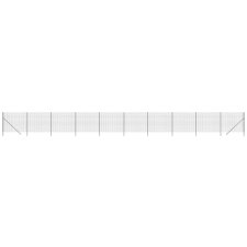 vidaXL antracitszürke horganyzott acél dróthálós kerítés 2x25 m (154222) építőanyag