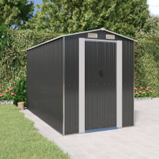 vidaXL Antracitszürke horganyzott acél kerti fészer 192 x 357 x 223 cm kerti tárolás