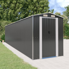 vidaXL antracitszürke horganyzott acél kerti fészer 192 x 855 x 223 cm kerti tárolás