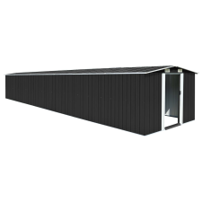 vidaXL antracitszürke horganyzott acél kerti fészer 257 x 779 x 181 cm kerti tárolás