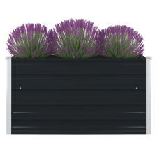 vidaXL antracitszürke horganyzott acél kerti magaságyás 100x100x45 cm kerti dekoráció