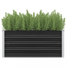vidaXL Antracitszürke horganyzott acél kerti magaságyás 100x40x45 cm kerti dekoráció