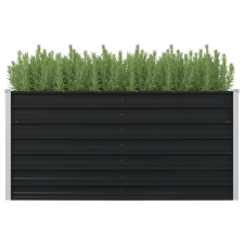 vidaXL antracitszürke horganyzott acél kerti magaságyás 160x80x77 cm kerti dekoráció