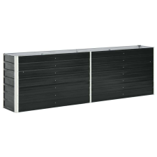 vidaXL antracitszürke horganyzott acél kerti magaságyás 240x40x77 cm kerti tárolás