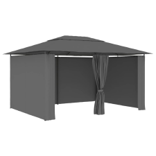 vidaXL antracitszürke kerti pavilon függönyökkel 4 x 3 m kerti bútor
