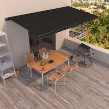 vidaXL antracitszürke kézzel kihúzható napellenző 600 x 350 cm kerti bútor