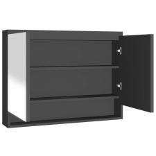 vidaXL antracitszürke MDF tükrös fürdőszobaszekrény 80 x 15 x 60 cm (331536) fürdőszoba bútor
