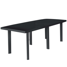vidaXL antracitszürke műanyag kerti asztal 210 x 96 x 72 cm kerti bútor
