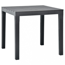 vidaXL antracitszürke műanyag kerti asztal 78 x 78 x 72 cm kerti bútor
