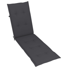 vidaXL antracitszürke nyugágypárna (75+105) x 50 x 4 cm kerti bútor