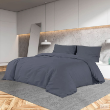 vidaXL Antracitszürke pamut ágyneműhuzat-garnitúra 200 x 220 cm lakástextília