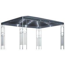 vidaXL antracitszürke pavilon fényfüzérrel 400 x 300 cm kerti bútor