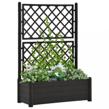 vidaXL Antracitszürke polipropilén rácsos kerti ültető 100x43x142 cm kerti dekoráció