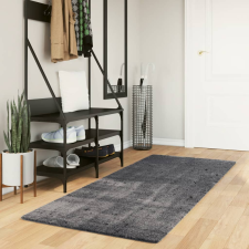 vidaXL antracitszürke rövid szálú puha és mosható szőnyeg 80 x 200 cm lakástextília