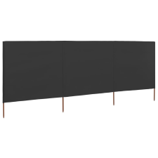 vidaXL antracitszürke szövet 3-paneles szélfogó 400 x 160 cm (47150) kerti bútor