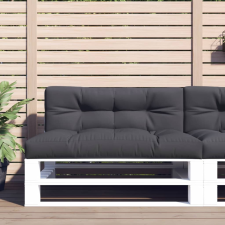 vidaXL antracitszürke szövet raklappárna 120 x 40 x 12 cm lakástextília