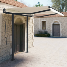 vidaXL antracitszürke vas napellenzőrúdszett 300 x 245 cm kerti bútor
