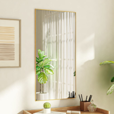 vidaXL arany üveg és alumínium ajtótükör 50x100 cm bútor