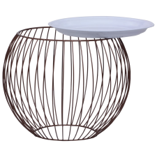 vidaXL aranyszínű dohányzóasztal Ø 51 cm (287659) bútor