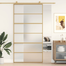 vidaXL aranyszínű ESG tejüveg és alumínium tolóajtó 102,5 x 205 cm építőanyag