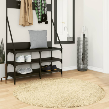 vidaXL aranyszínű hosszú szálú bozontos modern szőnyeg Ø 120 cm lakástextília