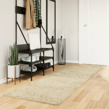 vidaXL aranyszínű hosszú szálú bozontos modern szőnyeg 80 x 250 cm lakástextília