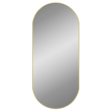 vidaXL aranyszínű ovális falitükör 100x45 cm (348201) bútor