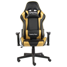 vidaXL Aranyszínű pvc forgó gamer szék forgószék