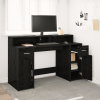 vidaXL Asztal Fekete tölgy 140x55x91 cm Mérnöki fa