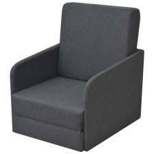 vidaXL Átalakítható alvó fotel szövet 59,5x72x72,5 cm sötét szürke bútor