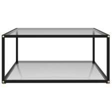 vidaXL átlátszó edzett üveg dohányzóasztal 80 x 80 x 35 cm (322892) bútor