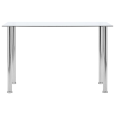 vidaXL átlátszó edzett üveg étkezőasztal 120 x 60 x 75 cm (281850) bútor