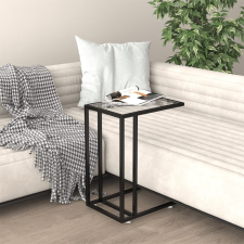 vidaXL átlátszó edzett üveg számítógép-kisasztal 50 x 35 x 65 cm bútor
