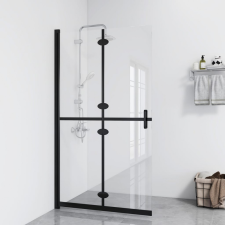 vidaXL átlátszó ESG üveg összecsukható zuhanyfal 90 x 190 cm kád, zuhanykabin