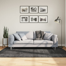 vidaXL atracitszürke hosszú szálú bozontos modern szőnyeg 140 x 200 cm lakástextília