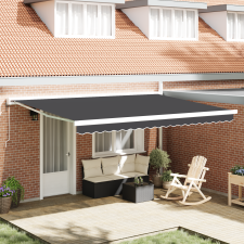 vidaXL Automatikus Behúzható Napellenző Antracit 450x300 cm kerti bútor