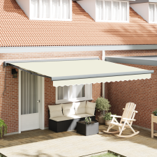 vidaXL Automatikus Behúzható Napellenző Krém 400x300 cm kerti bútor