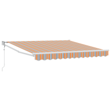 vidaXL Automatikus Behúzható Napellenző Többszínű Csík 350x250 cm (3330294) kerti bútor