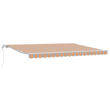 vidaXL Automatikus Behúzható Napellenző Többszínű Csíkos 450x300 cm (3330929) kerti bútor