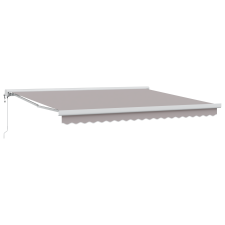 vidaXL Automatikus kihúzható napernyő világosszürke 400x300 cm (3330651) kerti bútor