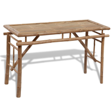 vidaXL bambusz sörözőasztal 2 paddal 100 cm (41502) kerti bútor