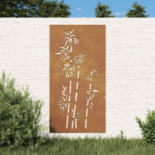vidaXL bambuszmintás corten acél kerti faldísz 105 x 55 cm kerti dekoráció