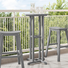 vidaXL Bárasztal Világosszürke 55x55x107 cm HDPE bútor