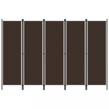 vidaXL barna 5 paneles paraván 250 x 180 cm bútor