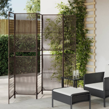 vidaXL barna 6-paneles polyrattan térelválasztó bútor